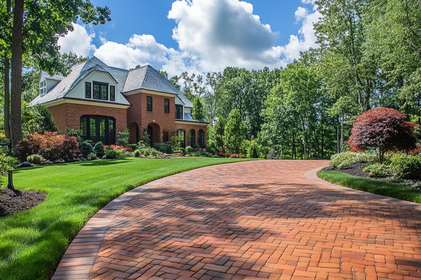 Red brick driveway