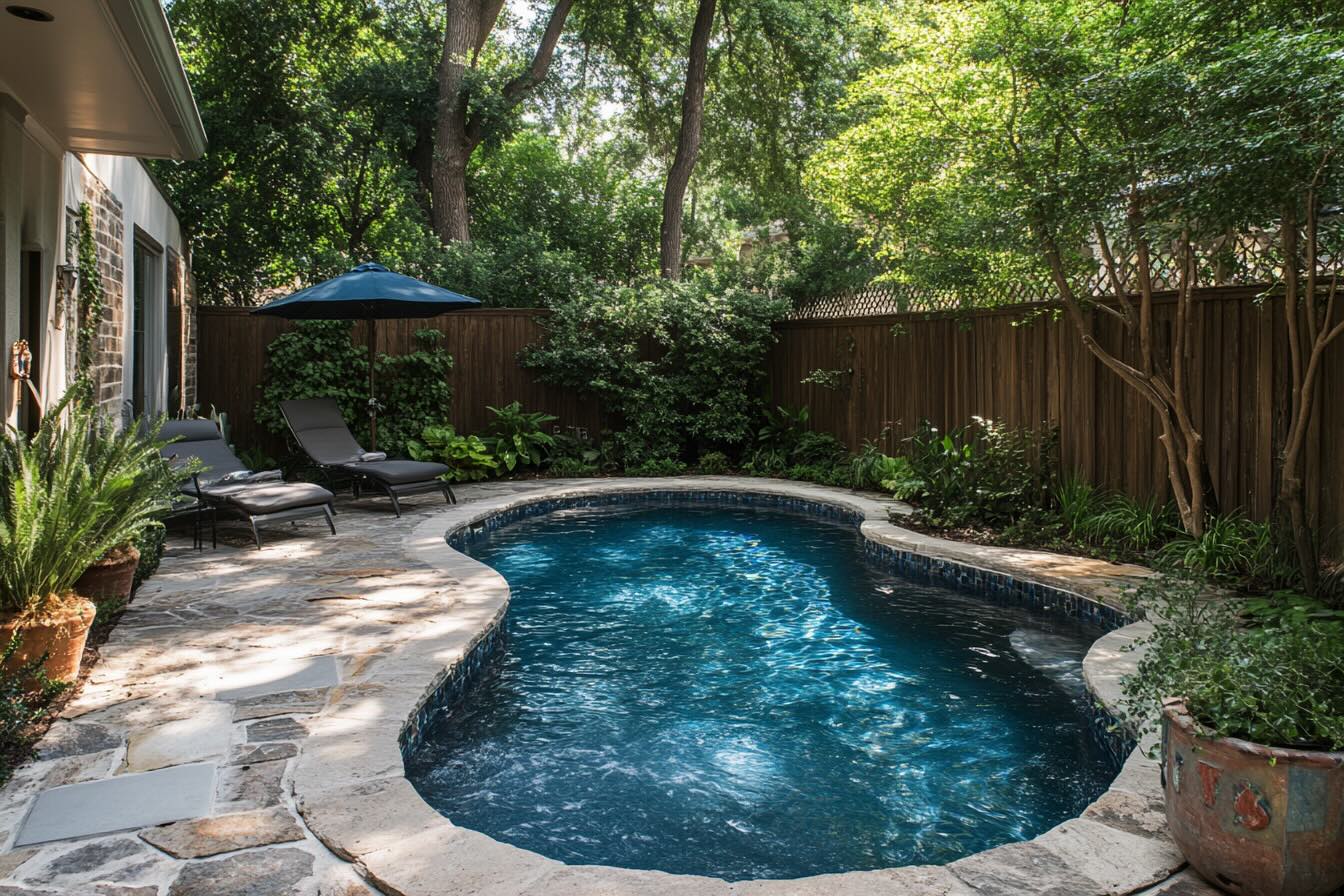 Rounded pool hardscaping